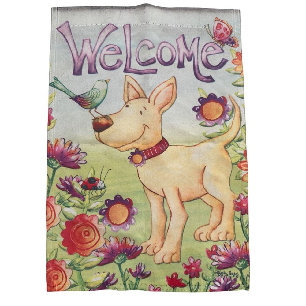 Set of 3 Decorative Garden Flags - Dog & Seasonal Designs - Picture 3 of 4